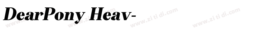 DearPony Heav字体转换